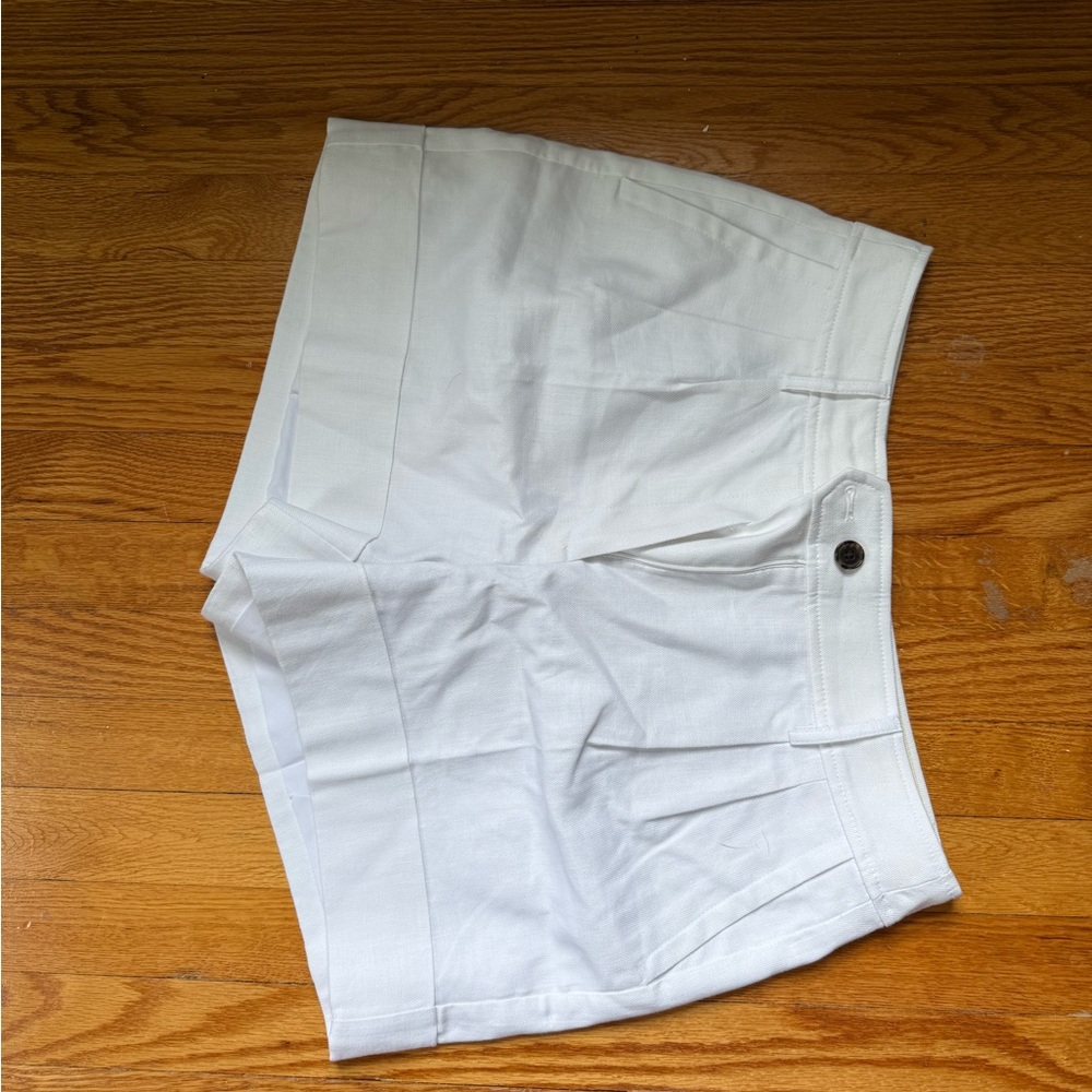 J. Crew Cream High-Waisted Shorts